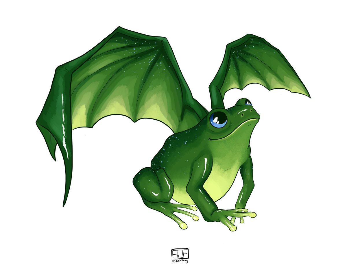 Dragon frog. Drog. Fragon. Anyway, I need help naming them.
#fantasyart #oc #fantasycreature