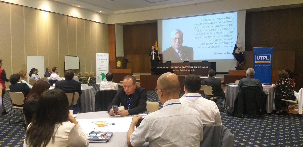 🌎 III Encuentro de Rectores y Vicerrectores Académicos miembros de la Subregión Andina <a href="/Oducal/">ODUCAL</a> ⤵️

Nuestra directora general de <a href="/utplmisiones/">UTPL Misiones Universitarias</a>, Cristina Díaz de la Cruz, dicta el taller: Gestión Universitaria desde el Espíritu Católico.