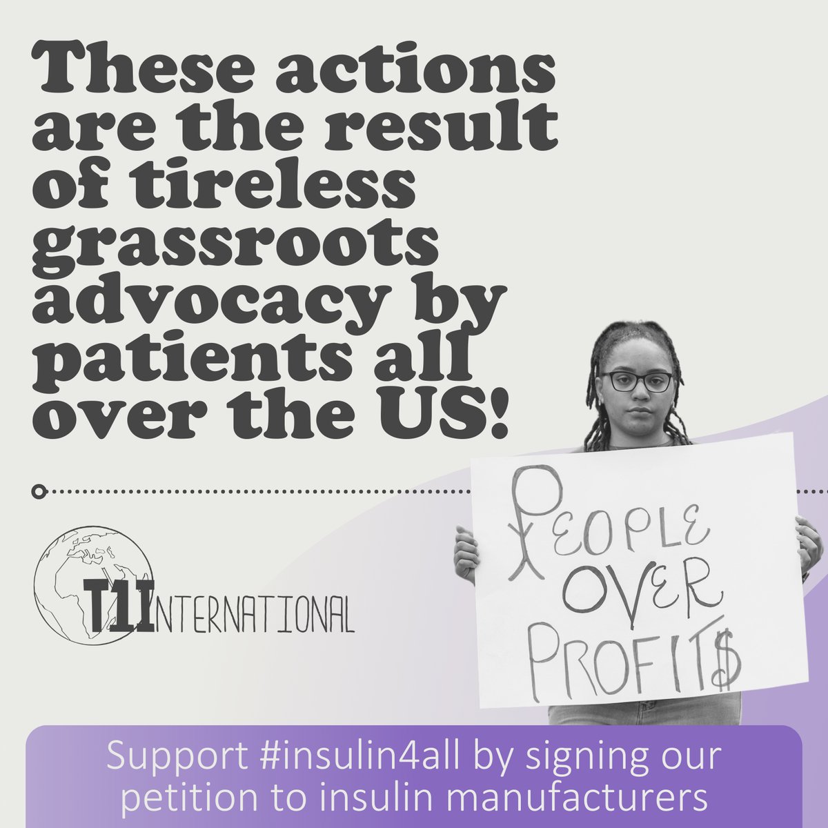 Over the past couple weeks, the work of patient advocates changed the landscape of the insulin market forever. While more needs to be done, our voices are being heard and the insulin cartel is bending to our pressure. Use the link to sign the petition: actionnetwork.org/petitions/t1i-…