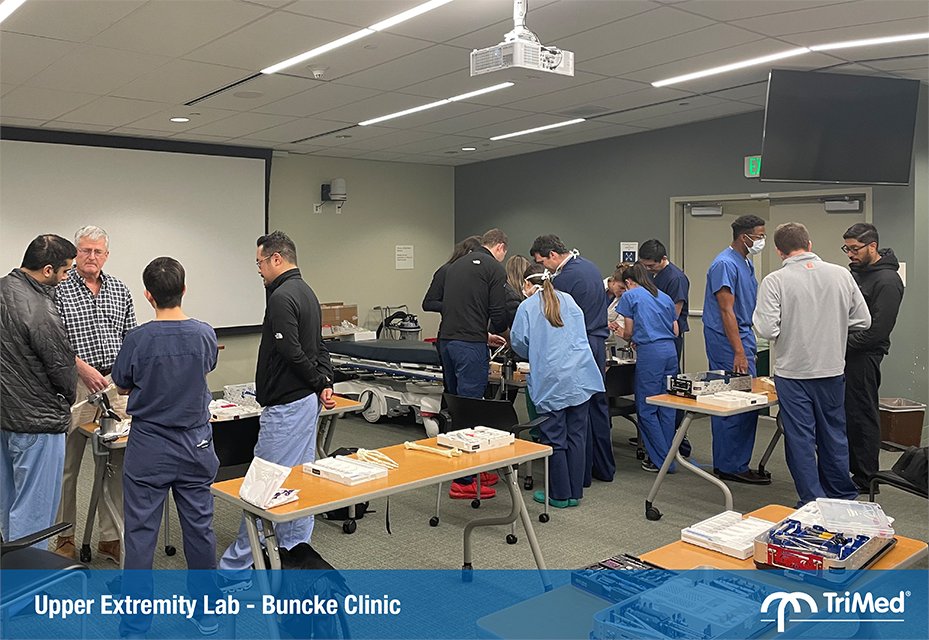TrimedOrthoInc's tweet photo. Thank you to the faculty & attendees that joined us at the Buncke Clinic, Upper Extremity Lab. We hope we provided you with valuable insights & hands-on instruction!
#surgicaltech #orthopaedics #emergencymedicine #traumadoc #orthopedics #sportsmedicine #upperextremities https://t.co/1mGw1PSiAK