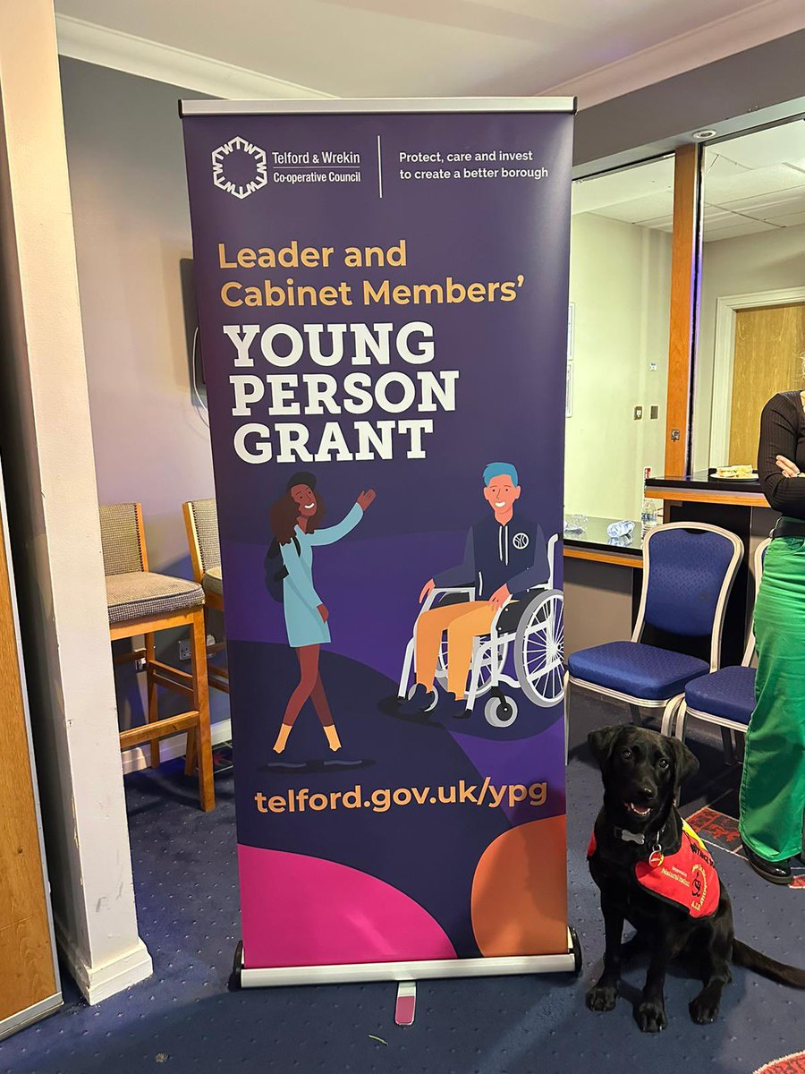 TandWMayor's tweet photo. Always a pleasure to visit @telfordutd 

This evening I attended an award ceremony for the Leader &amp; Cabinet members Young person grant award giving @TelfordWrekin 

The room was full of proud, pleased young people being supported on their ventures 

Good luck all &amp; hi Pepper 🐾 https://t.co/oM9LzXIsID