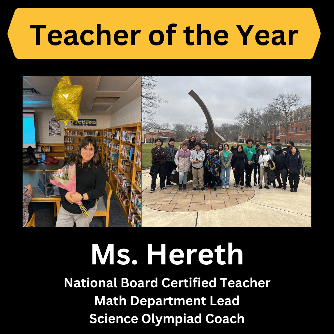 Harshman Magnet MS (@harshman_mms) on Twitter photo Congratulations to our Teacher of the Year <a href="/MsHereth/">Ella Hereth</a>. Ms. Hereth is a #NBCTstrong teacher and a #PAEMST state finalist for Indiana. Congratulations to our Teacher of the Year <a href="/MsHereth/">Ella Hereth</a>. Ms. Hereth is a #NBCTstrong teacher and a #PAEMST state finalist for Indiana.
