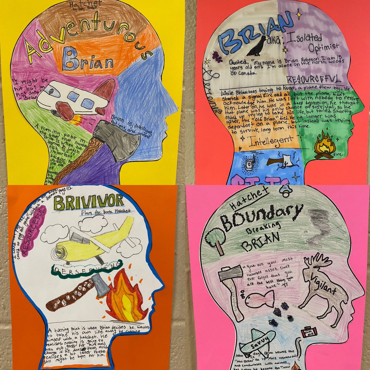 Hands down my favorite project this year 😍👤🪓 #characterization #Hatchet <a href="/MethactonEA/">Methacton Teachers</a> <a href="/Methacton/">Methacton Schools</a>