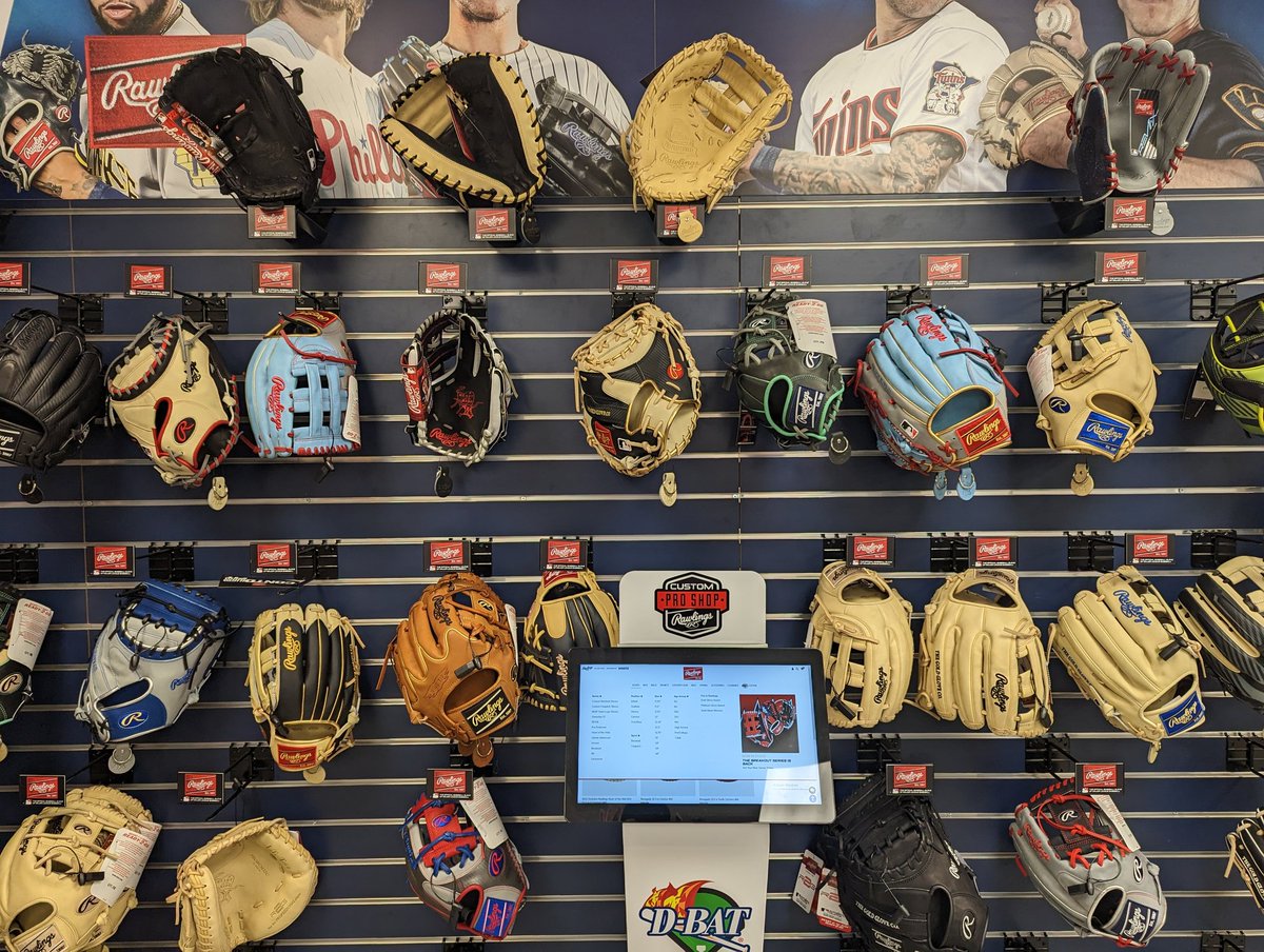 DBAT_Brookfield's tweet photo. Look at this wall of beautiful gloves! They're on sale this weekend! #BaseBall #softball #DBATBrookfield #betterthanyesterday https://t.co/n3rTi7StzG