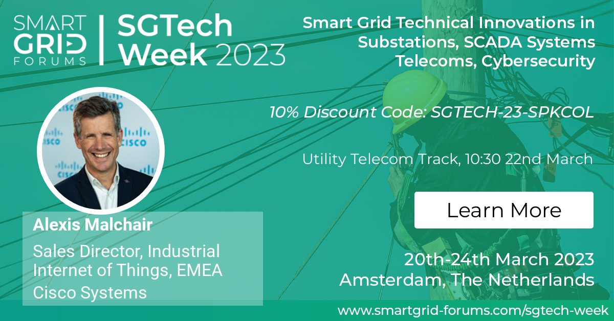 🗓️ How can Cisco IoT help digitize and modernize the grid? Join us at Smart Grid Tech Week in Amsterdam, March 20-24 to learn more.

#SmartGridForums #SGTechWeek2023 #SCADA #UtilityTelecoms #DigitalSubstation #IEC61850

More info here: cs.co/60113QN6Z