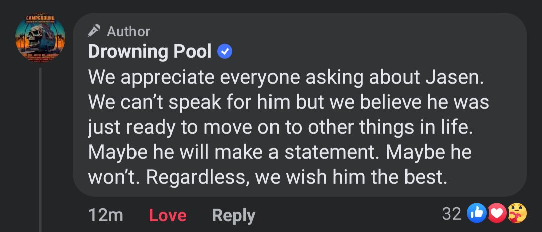 Here's an update from <a href="/DrowningPool/">Drowning Pool</a> about Jasen Moreno from their Facebook page.

- xDD0Xx