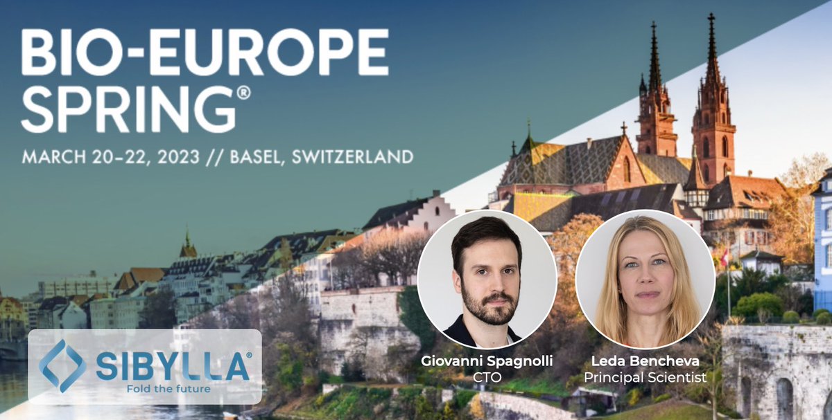 SibyllaBiotech (@sibyllabiotech) on Twitter photo Schedule a meeting with our CTO, <a href="/Giovann01476075/">Giovanni Spagnolli</a> and our Medchem Principal Scientist Leda Bencheva, next week at #BIOEuropeSpring in Basel, March 20-22. Connect with them to learn more about #Sibylla and the potential of our innovative #proteinfolding technology #foldthefuture Schedule a meeting with our CTO, <a href="/Giovann01476075/">Giovanni Spagnolli</a> and our Medchem Principal Scientist Leda Bencheva, next week at #BIOEuropeSpring in Basel, March 20-22. Connect with them to learn more about #Sibylla and the potential of our innovative #proteinfolding technology #foldthefuture