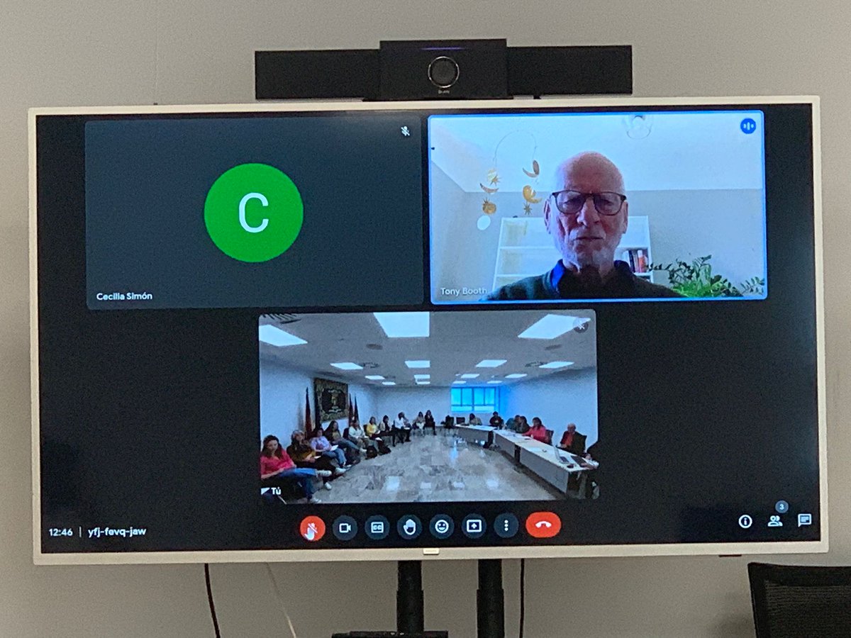 CEInclusiva's tweet photo. Hoy hemos tenido la oportunidad de hablar con Tony Booth sobre el Index, sobre educación y reflexionar juntos en torno a nuestro compromiso con la educación inclusiva. @msando6 @grupoEQUIDEI @igna_figueroa https://t.co/tgDJR3Zdfq