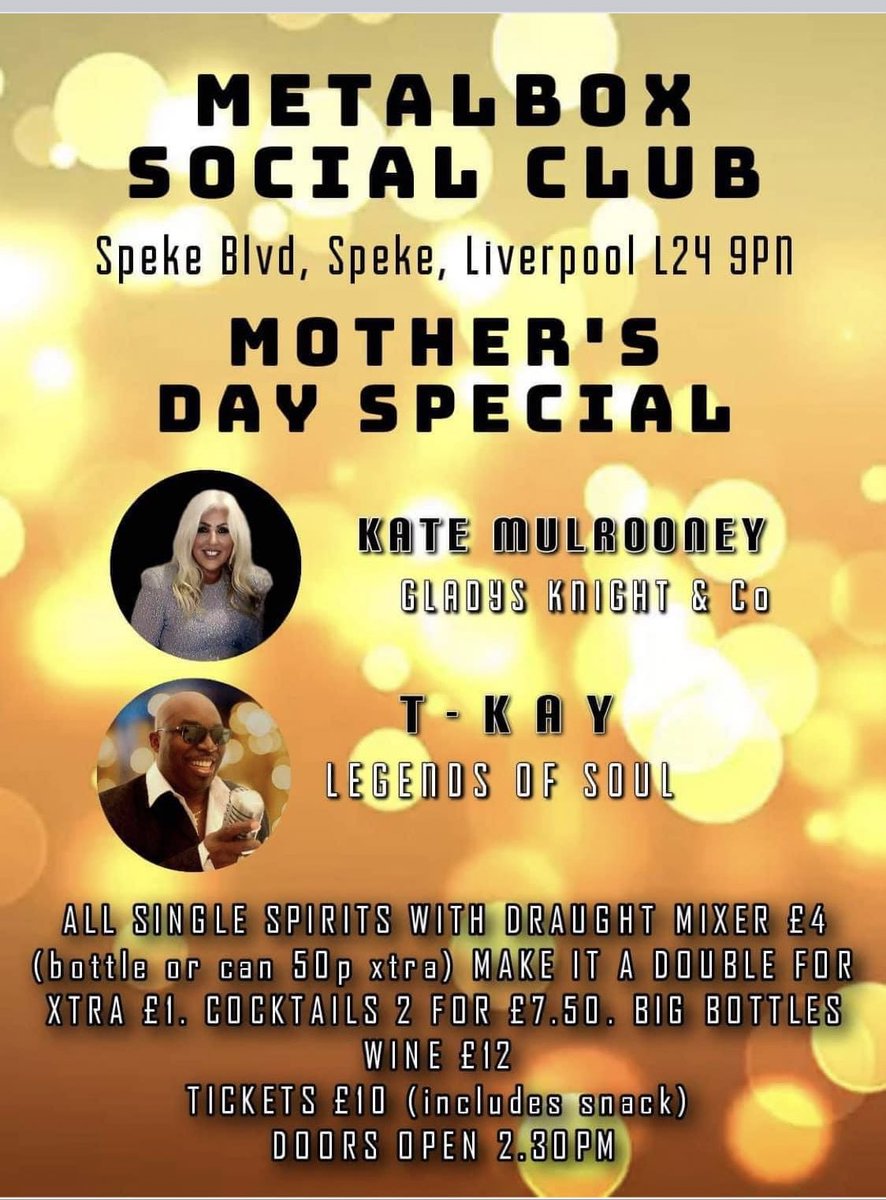 ☘️☘️Paddy’s night Friday <a href="/MetalboxClub/">The Metalbox S&S Club</a> with the fantastic Danny Fitz ☘️☘️☘️

Special drinks offers on the night

❤️❤️ Mothers Day celebrations Sunday….. Party time at the box… come and join us