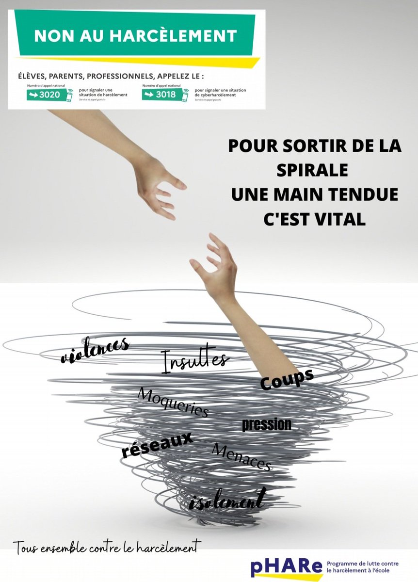 Même si notre affiche n'a pas gagné le concours NAH, nous sommes fiers du travail réalisé par nos élèves. 👏 pour leur investissement et le message d'entraide qui en émane.
<a href="/cdibonnard06/">CDIBONNARD06</a>
<a href="/Muse_icale/">Cathie 06</a>
#NAH
#harcelement
#pHARe 
#solidarite
<a href="/AdnaniHafid/">Hafid ADNANI</a> 
<a href="/AcademieNice/">Académie de Nice</a>