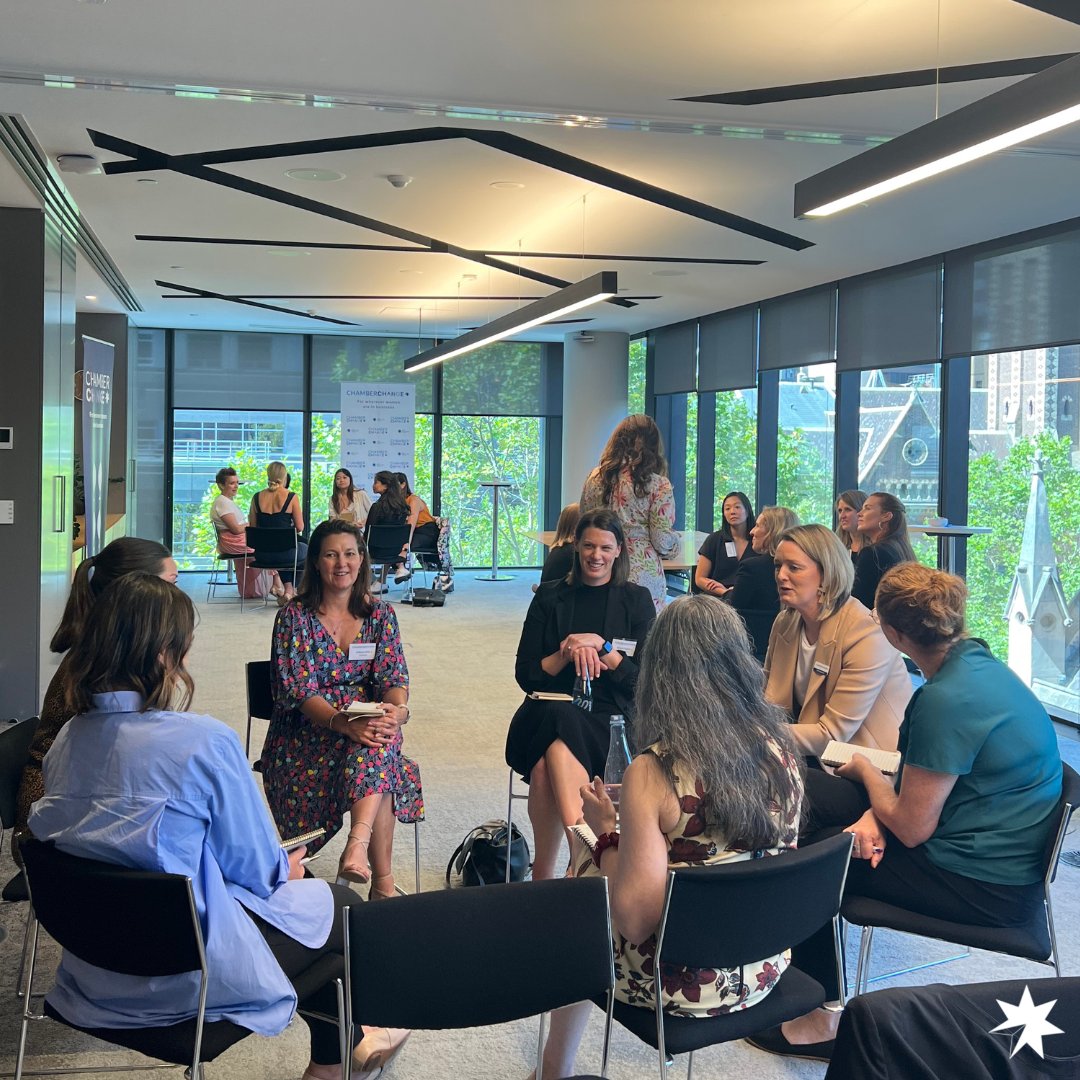 Thank you to our wonderful Chamber Change Champions, Aileen O'Carroll from @PitcherPartner and Clare Gleghorn from Bastion Reputation, and Amy Bell from the Victorian Chamber for leading delivering insightful and thought-provoking discussions at our Chamber Change session today.