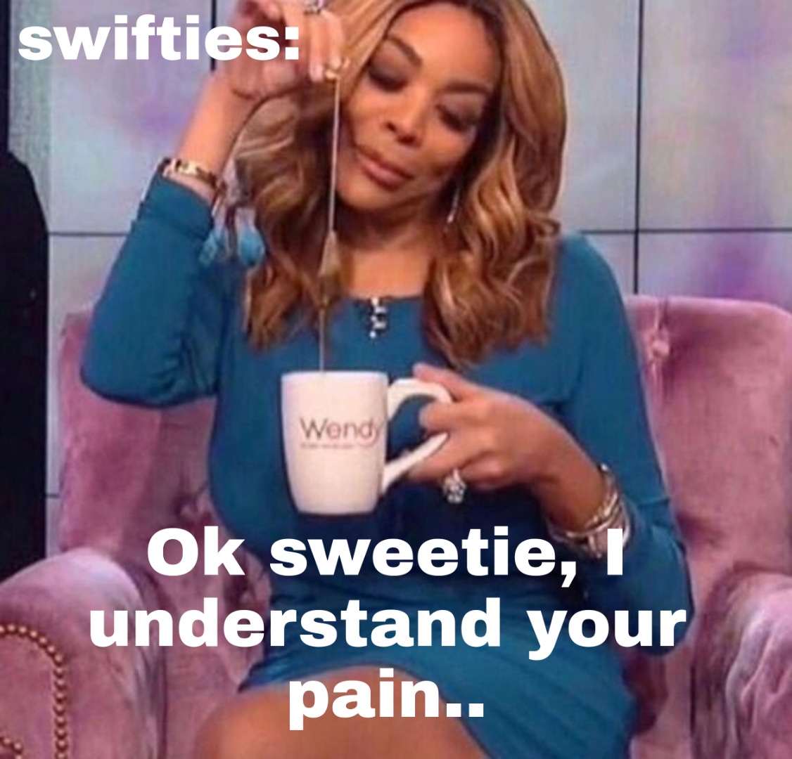 "She's so desperate" like.. okay we understand ur pain for not getting new music from ur favs but it's not our fault, it's a surprised release for the Eras Tour celebration &amp; there's more music to come &amp; we're enjoying our moment, ppl at the back keep crying, we're crying of joy!