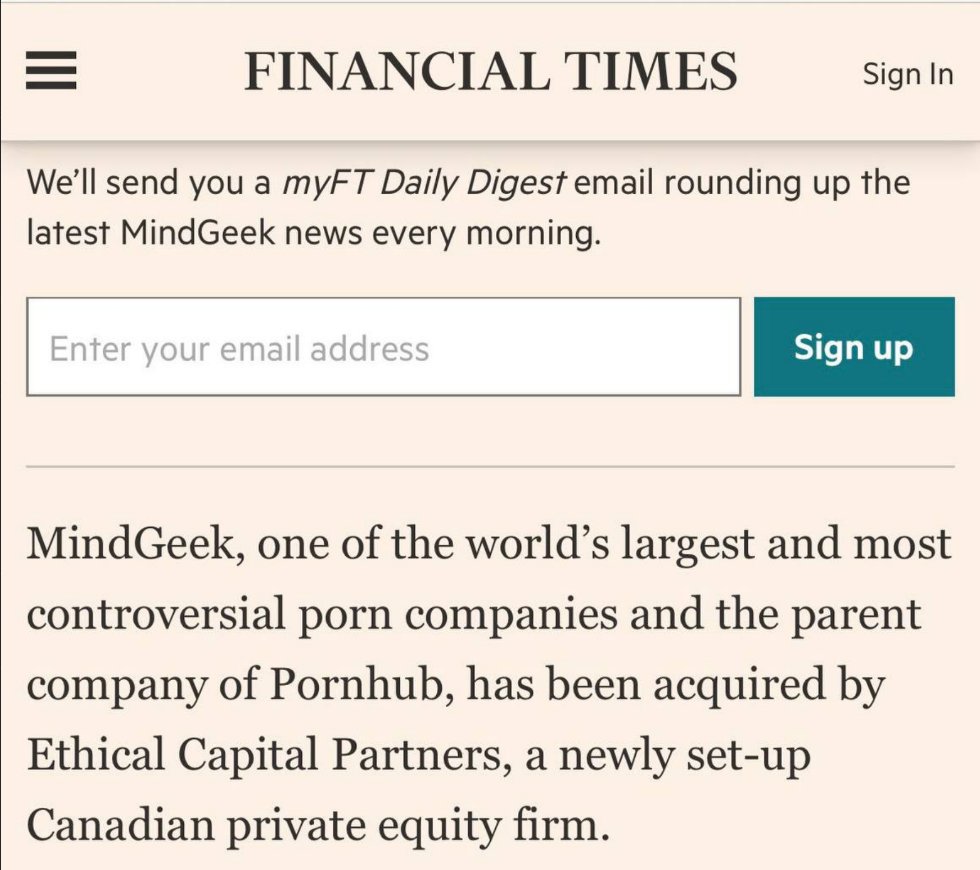 zippy1979's tweet image. &quot;Ethical Capital&quot; 🤡

#mindgeek #clownworld 👻