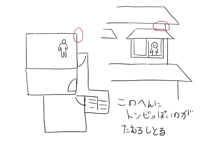 最近なんか屋根ガタガタ言うからなんやと思って表から見てみたら巣材むしられてるか巣作られてるかしとるみたい 