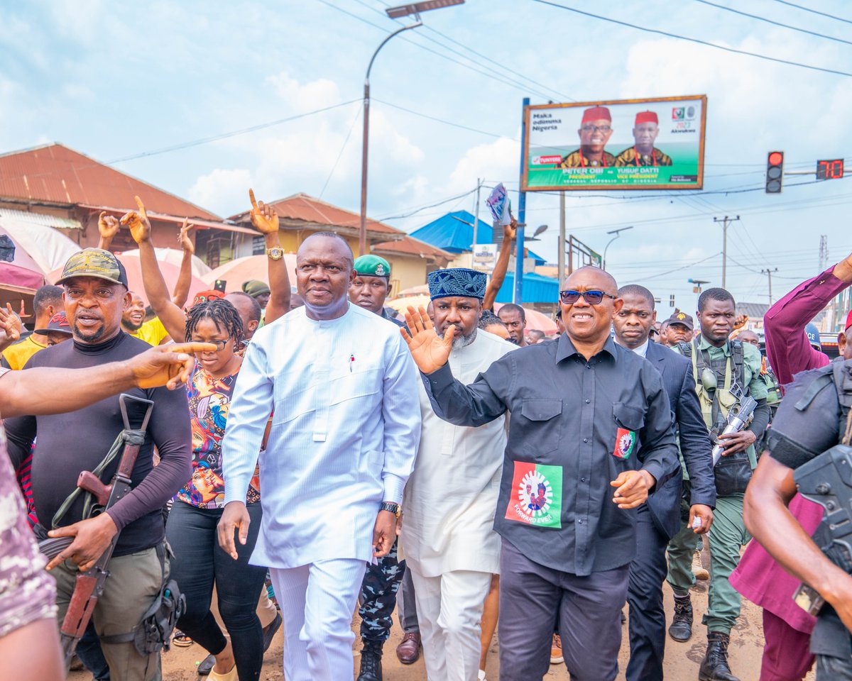 valentineozigbo's tweet photo. Everywhere we went, we received a warm reception from the people who are 100% behind HE @PeterObi. March 18 is another date for Ndi Anambra to come out en mass and show love for our undisputed Hero of Democracy. #VoteLabourParty #VoteLPFromTopToBottom #TakeBackNigeria https://t.co/XHcaVsWtvP