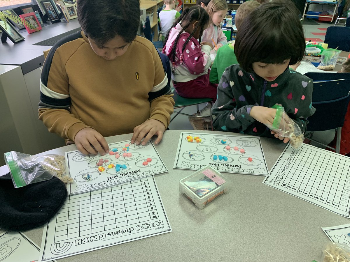 Mrs_Deatherage's tweet photo. Lucky Charms math with our 4th grade buddies! @martellmustangs  #martellkinders https://t.co/N7FnBSRJTQ