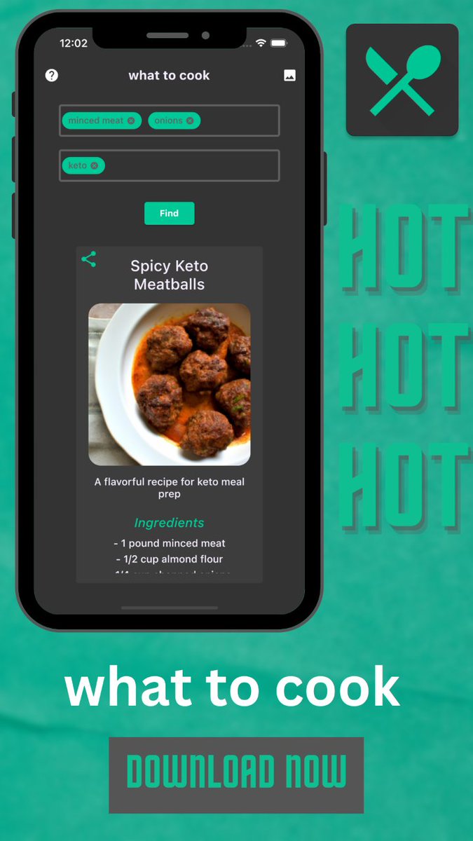 consoldev's tweet image. Discover delicious, personalized recipes with the What to Cook app! 🍽️ Try our Spicy Keto Meatballs 🥘🔥

iOS: i.mtr.cool/jbisdlrbbe
Android: i.mtr.cool/uootesmyzl

#WhatToCook #MealPrep #KetoRecipes #FoodApp #CookingInspo #DownloadNow
