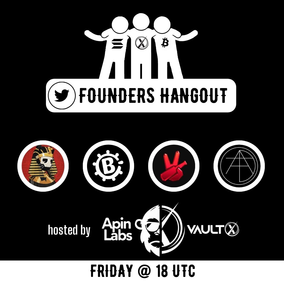 TheVaultDAO's tweet image. 👉Here&apos;s the guest list for the 1st edition of #FoundersHangout - A weekly Twitter space hosted by #VaultX!

@sn00ze_sol(@AlphaPharaohs)
@atadia_io 
@NoHoomans 
@BullyzCrew 

Don&apos;t miss it!

🚨Set your reminders now: 

🔥🔥🔥

#SOL #Twitterspace #NFTs