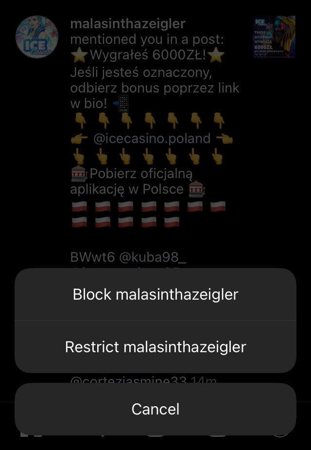 onlyfaser's tweet photo. Again #instagramisdead another they, another #bot mention. They even hide the option to report a spam notification!! https://t.co/3WZU7mAbV2