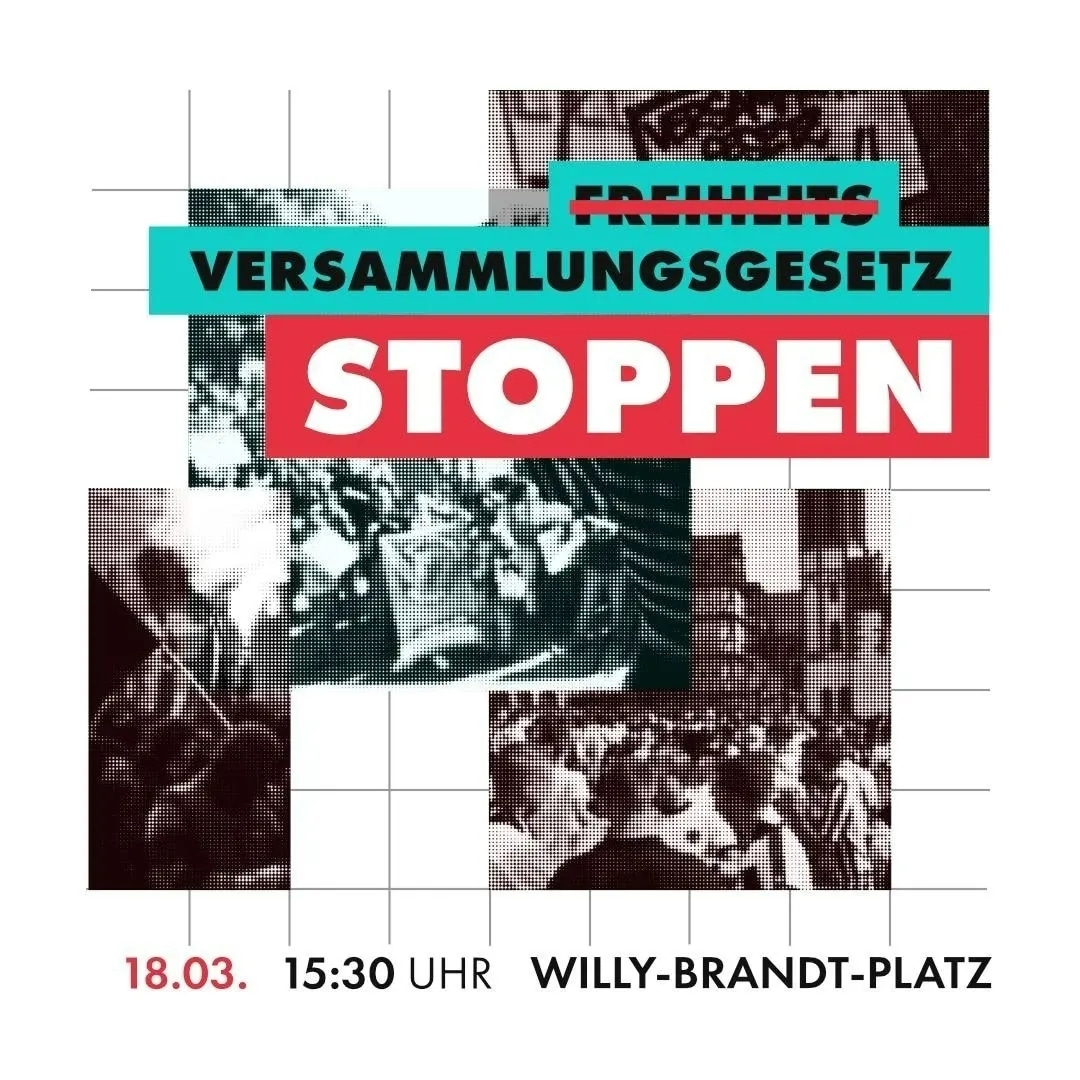 Gegen die hesslichen Zustände auf die Straße zu gehen, bedeutet auch gegen das Versammlungsgesetz zu kämpfen. Denn das bedeutet mehr Befugnisse für Staat und Polizei!
#ffm1803 #nohvg