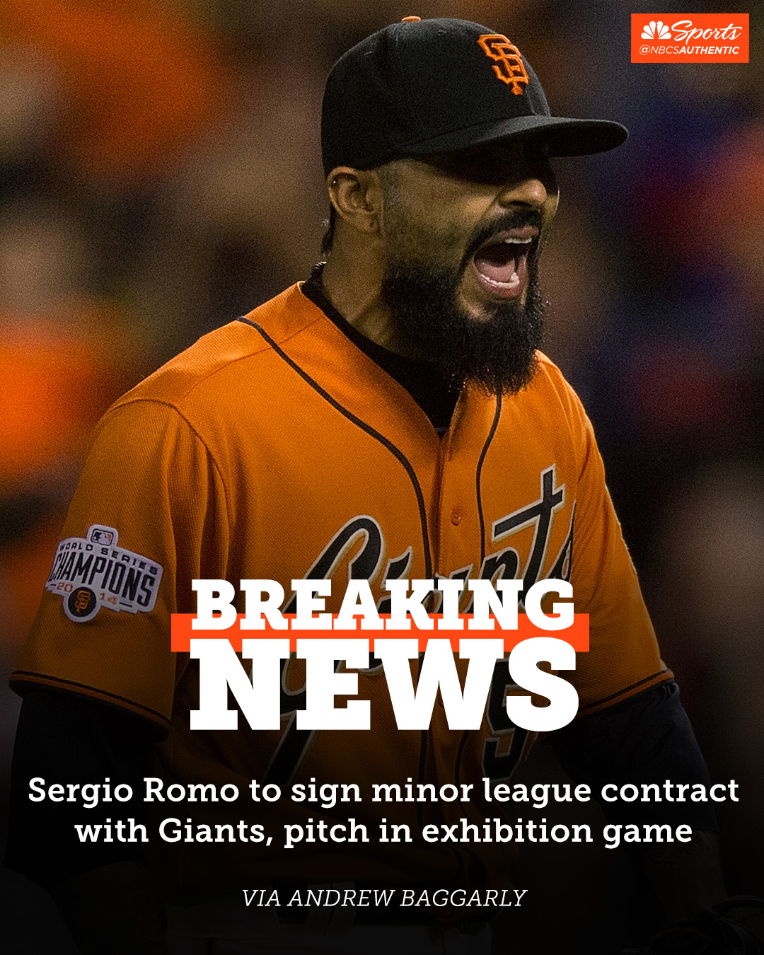 SF Giants on NBCS on X: Sergio Romo will retire in a Giants