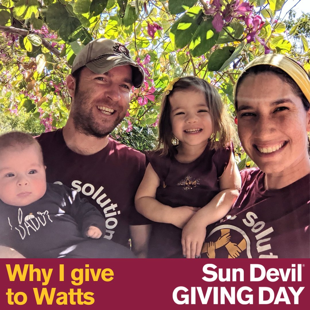 ASUCrimJustice's tweet photo. “I support ASU on #SunDevilGiving Day because I want our children to grow up in more vibrant, healthy and equitable communities.” - Kevin Wright, PhD 

You can support the mission of the Watts College by making a gift at #SunDevilGiving Day at https://t.co/2LTU3EqPe7. https://t.co/BCgPXebkUJ