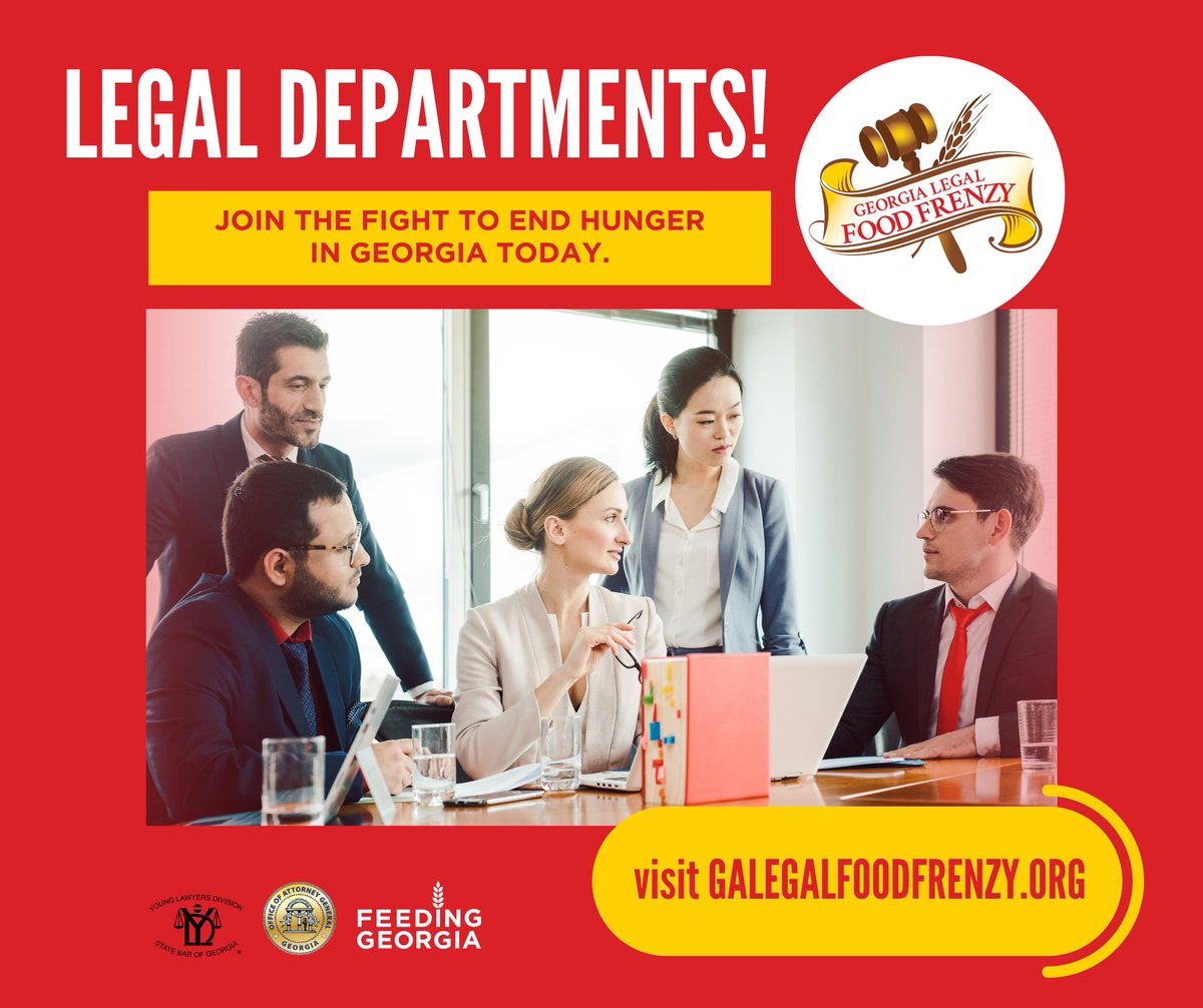 helpendhungerga's tweet photo. All legal departments, not just law firms, are invited to participate in the 12th Annual Legal Food Frenzy! Second Harvest of Coastal Georgia needs YOU to fight hunger.
Register today and learn more at https://t.co/xEFYgldE0y
#HelpEndHunger #GALFF https://t.co/pd21XyXXwD