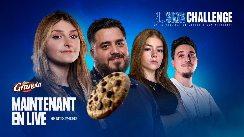 🚨🎮 On part en live sur la chaine de <a href="/Doigby/">Doigby</a> avec <a href="/cocottee/">cocottee_</a> et <a href="/CHOWH1_/">👑 CHOWH1</a> 🔥

On relève le défi #NoSkinChallenge de <a href="/Granola/">Granola</a> pour montrer que les apparences ne font pas tout dans les jeux-vidéo ! 

➡️ twitch.tv/doigby
À tout de suite 💪 #sponsorisé