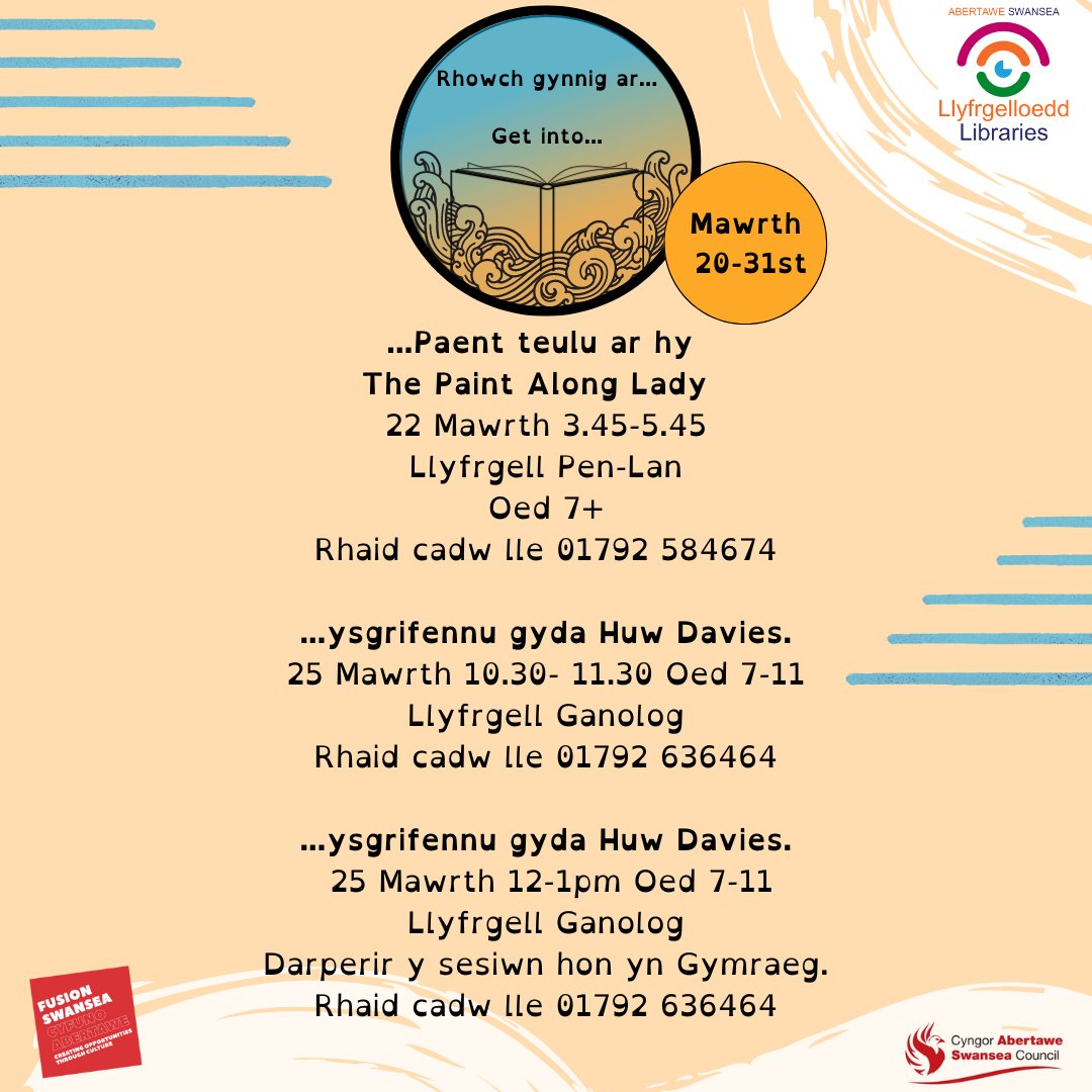 🤩Rhowch gynnig ar...Lyfrgelloedd Abertawe.🤩
<a href="/JoioAbertawe/">Joio Bae Abertawe</a> <a href="/menterabertawe/">Menter Iaith Abertawe</a> <a href="/huw7777/">Huw Davies</a> <a href="/FireflyPress/">Firefly Press</a> 
#LlyfrgelloeddAbertawe#Abertawe#RhowchGynnigAr
