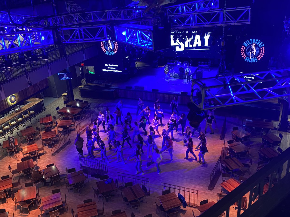 BBQ buffet at the <a href="/wildhorseTN/">Wildhorse Saloon</a>! Followed by line dancing lessons with great live music!! <a href="/BTHS_Band/">BTHSBand</a>