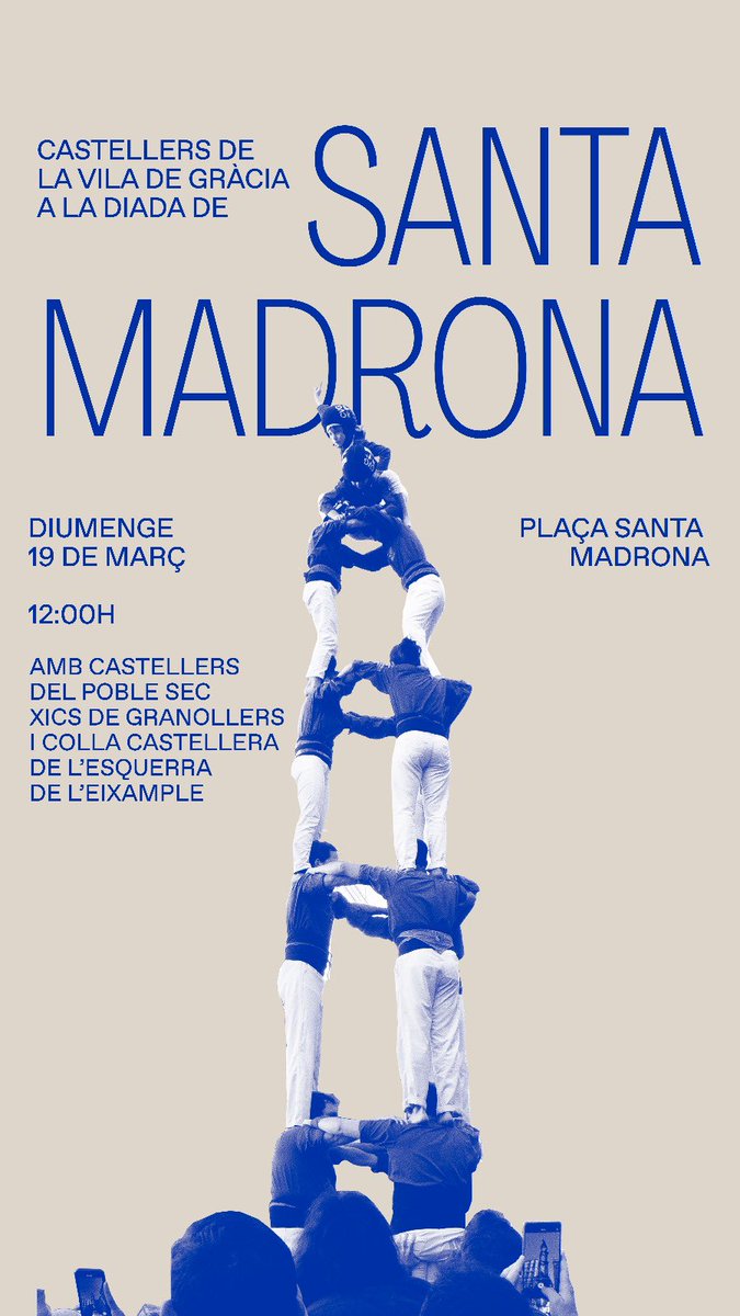 cvg_cat's tweet image. Diumenge actuem a la Diada de #SantaMadrona amb @bandarres @XicsGranollers i @esquerdats 

Recordeu que aquell dia hi ha la Marató de Barcelona i dificultarà el transport fins al Poble Sec

#castells
