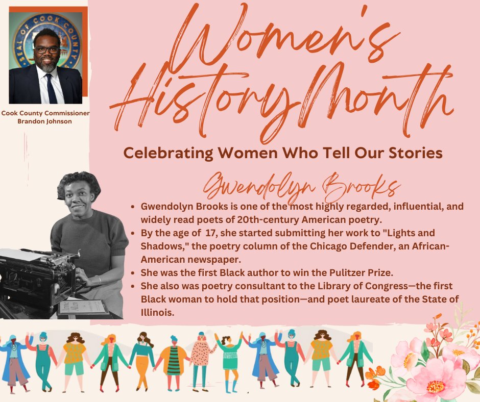 Happy Women's History Month everyone! Today we celebrate the remarkable Gwendolyn Brooks - the first African American woman to win a Pulitzer Prize for her poetic works. Let's keep honoring her legacy and the contributions of all women throughout history. #GwendolynBrooks #CCD1