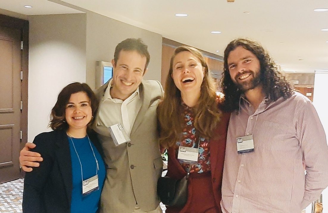 Such a happy reunion with Olympia Summer Academy friends <a href="/AShesterinina/">Prof Anastasia Sh</a> <a href="/Sosanorena/">Santiago Sosa sansosa.bsky.social</a> <a href="/mattysimonson/">Matthew D. Simonson</a> and so many successes to celebrate #ISA2023