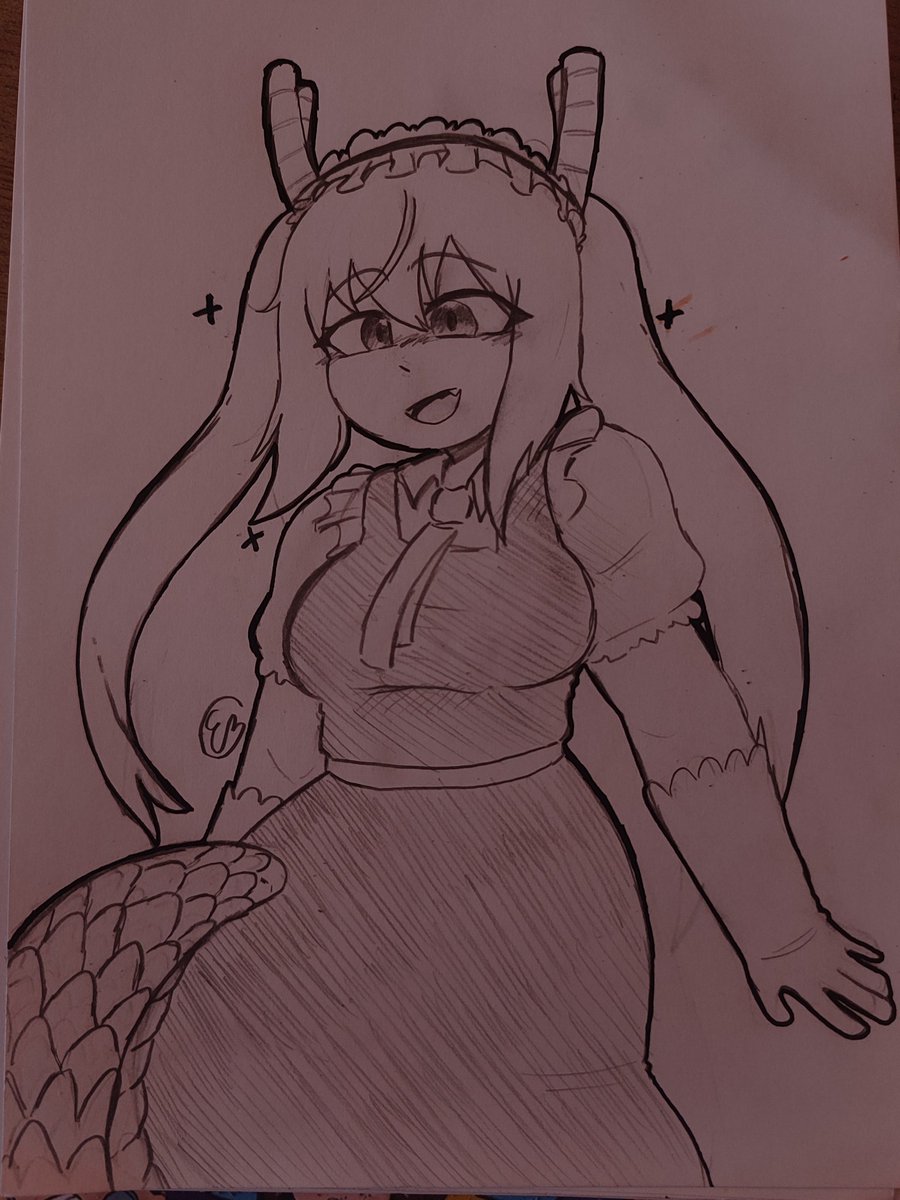 endercraft313's tweet photo. Dibujo! :D ✨ 
#Tohru #maidragon https://t.co/VaDWT3A50R