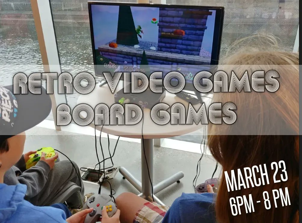 Join us next week for retro video gaming night and board games at the Idea Exchange - Old Post Office! #RETROGAMING #retrogames #boardgames #DiscoveryOPO #kwawesome #cbridge #cbridgeON @IdeaXchng