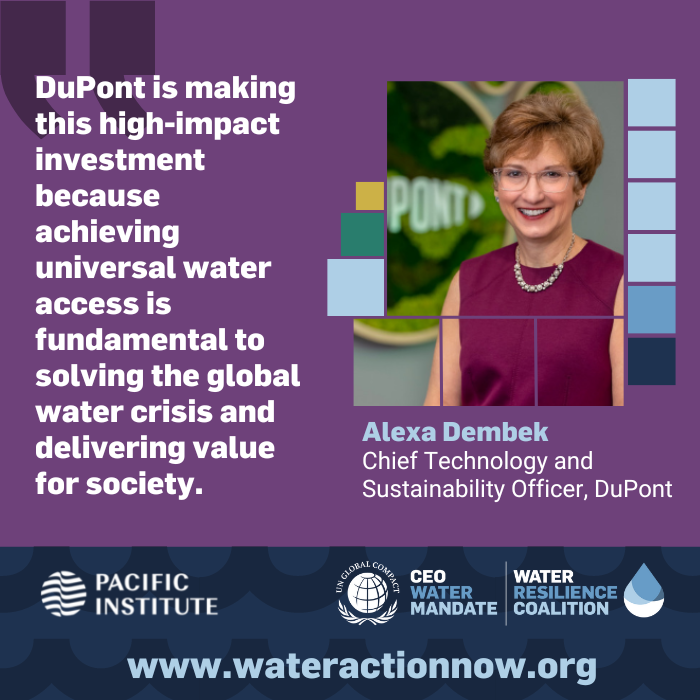 DuPont is proud to partner with other forward-thinking organizations to collectively improve global water access. See the full joint announcement here: dptn.ws/60153fOcN