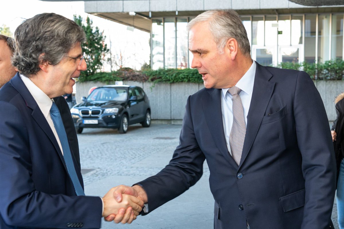 What an honor to welcome the French Ambassador François Delattre <a href="/Amb_Delattre/">François Delattre</a> to our <a href="/Bayer/">Bayer AG</a> Pharma headquarters in Berlin today! Our Pharma President <a href="/stefanoelrich/">Stefan Oelrich</a> looks forward to continued conversations on European innovation and the future of healthcare. #TeamBayer