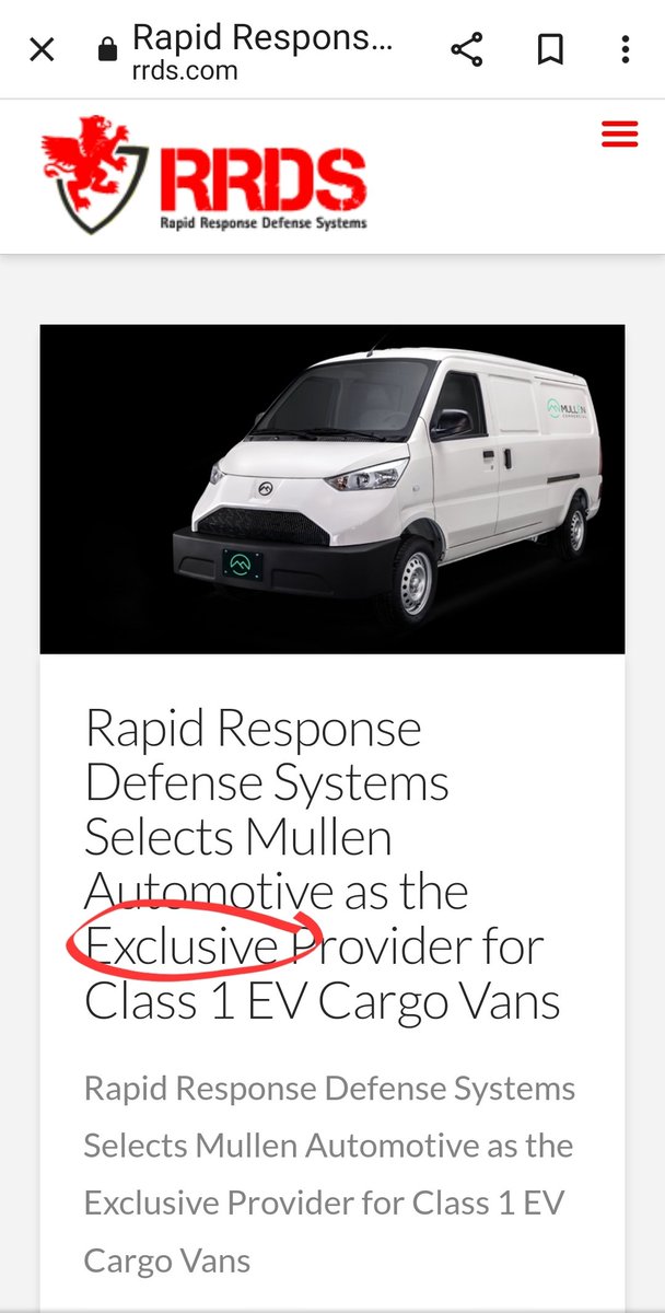 $MULN 🔥🔥🔥🔥🔥🔥🔥🔥
Just selected to be exclusive supplier of EV Class 1 to Gov $2.7B contract 
$SPY $AMZN $TSLA $RIVN $NIO $AMC $GME $MSFT $AAPL $LCID #ElectricVehicles #ElectricVan #EV #EVTruck
streetinsider.com/dr/news.php?id…