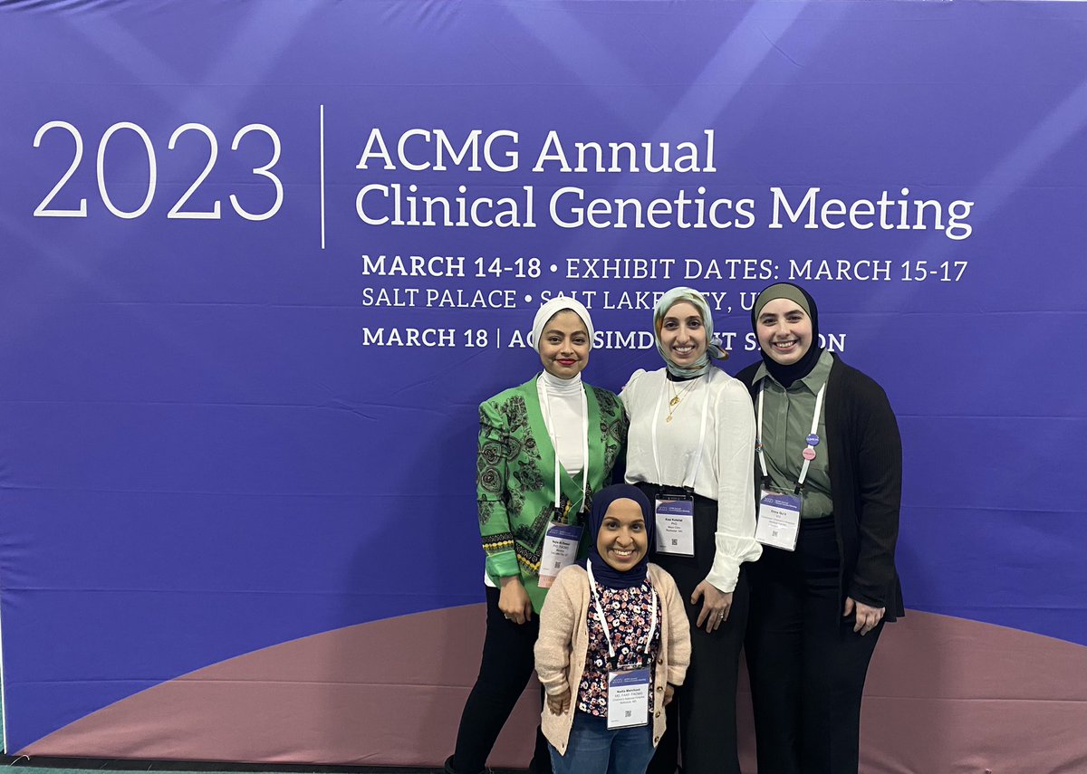 Alaa Koleilat, Ph.D. (@koleilat_alaa) on Twitter photo So happy to have met strong and intelligent Muslim women that are in the field of genetics! Shout out to <a href="/nadiamerch/">Nadia Merchant, MD</a> who is a rockstar physician and scientist! #ACMGMtg23 So happy to have met strong and intelligent Muslim women that are in the field of genetics! Shout out to <a href="/nadiamerch/">Nadia Merchant, MD</a> who is a rockstar physician and scientist! #ACMGMtg23