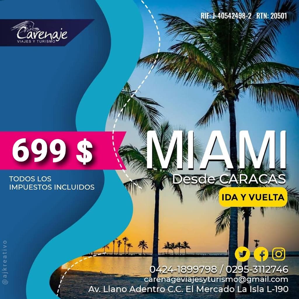 carenage22's tweet photo. #ULTIMAHORA #Margarita #Venezuela #promocion #Miami #Florida #Turismo https://t.co/EfJyKJhX3k
