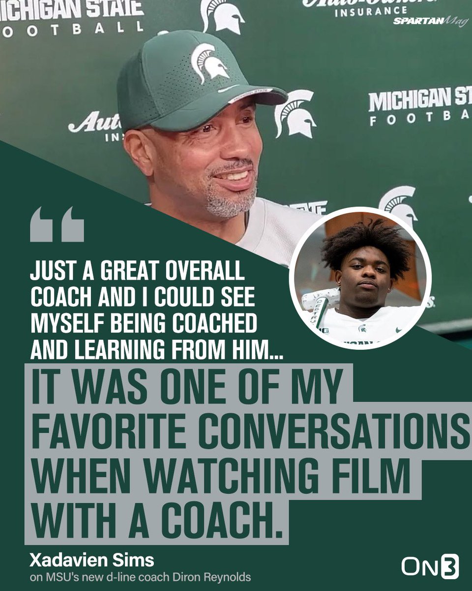 Top Michigan State target Xadavien Sims (@XadavienS) raves about most recent trip to East Lansing… “The staff there, the way I would get coached and the environment there, you can’t really get anywhere else.” on3.com/teams/michigan… @seancooper_C4