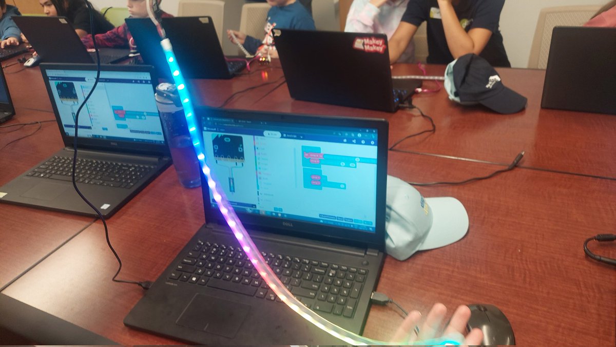 sarah_sarahryan's tweet photo. Day 4 of #MarchBreak camp with our friends @DigitalNS and @DiscoveryCntr working with youth to #code with @microbit_edu and @brilliant_labs #bBoards using block coding and #javascript
@nseducation #MakeSomethingBrilliant https://t.co/rKVmPH7Zby