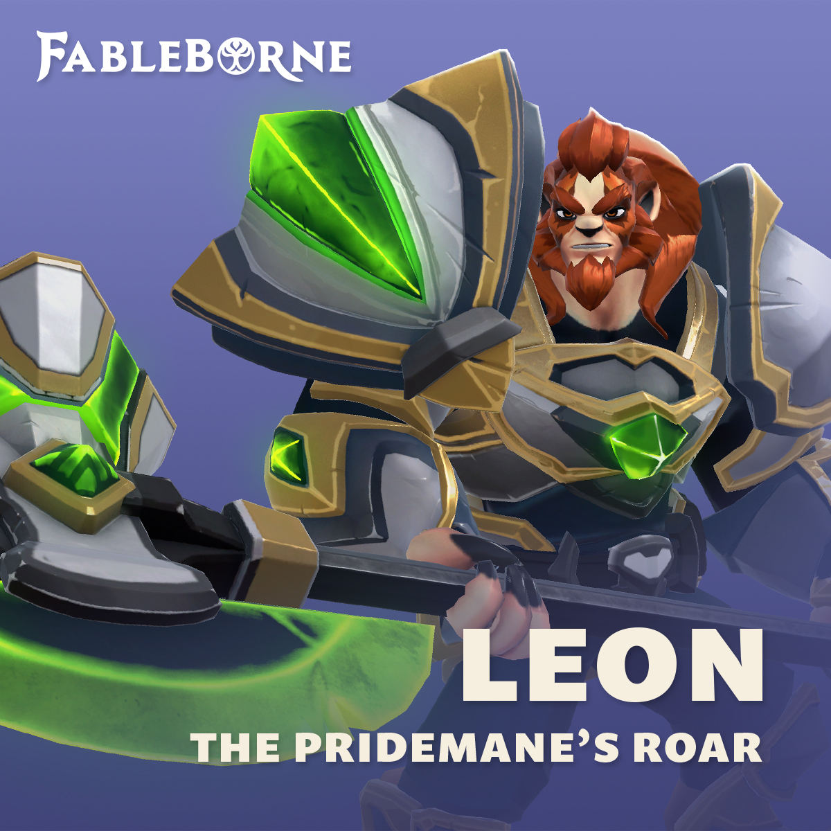 fableborne's tweet image. Let’s have a look at Leon's abilities, shall we? 🦁

➡️ Roaring Cleave
➡️ Onslaught
➡️ Earthbreaker

Leon is your best choice when facing smaller enemies and to take down multiple towers in a row. But, be aware of strong single enemies ⚔ #fableborne #kingdomcomeroar