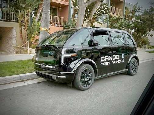 oonac15's tweet photo. The @Canoo test vehicle was spotted in SoCal. https://t.co/gvlu1G4R6U