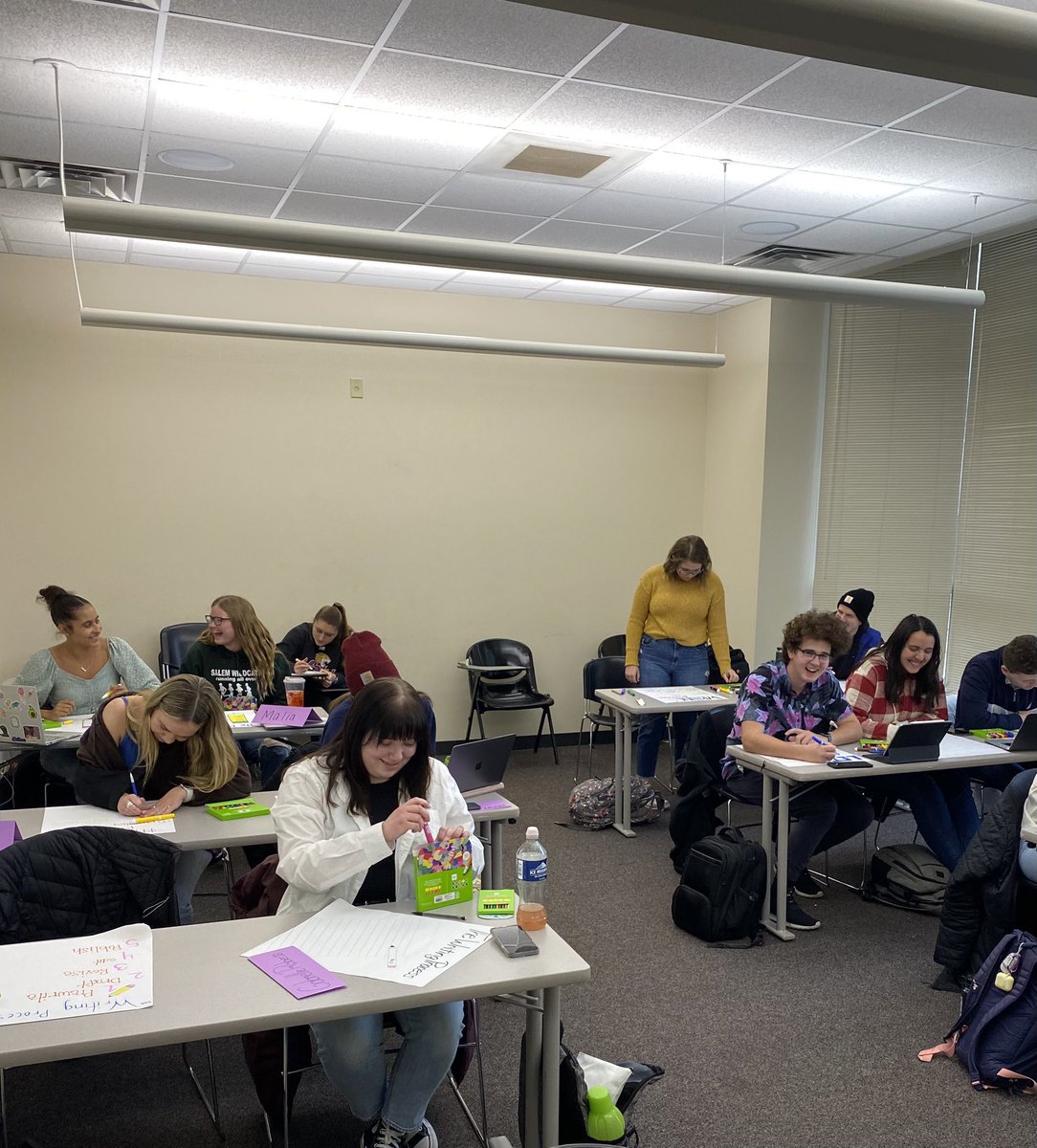 ONUEDU's tweet photo. Our students discussed the importance of using anchor charts in the elementary classroom to encourage engagement and comprehension. https://t.co/weG1B4Z7Rn