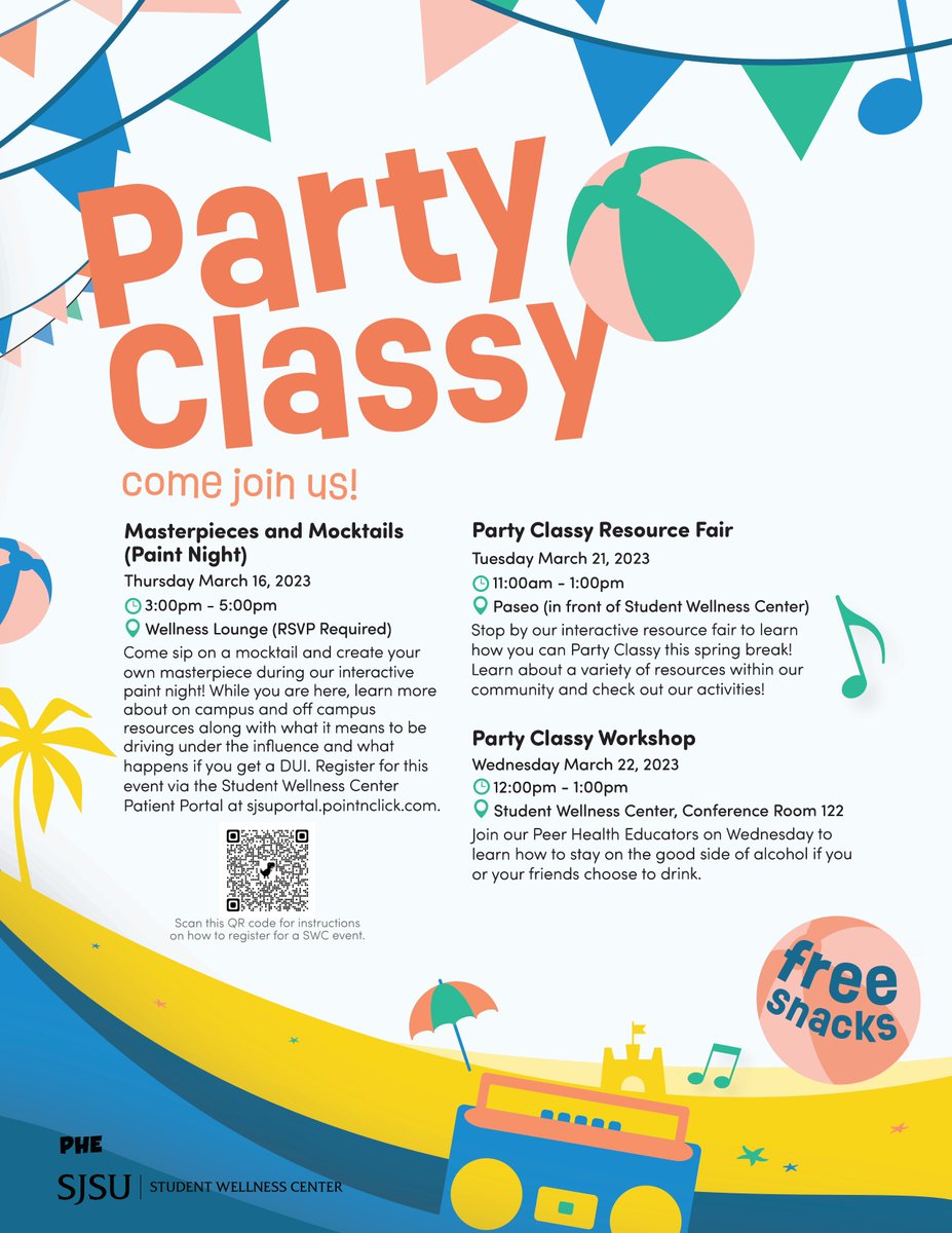 Wellness Lounge is organizing various activities for you to participate in during the month of March revolving around Alcohol and Other Drugs Awareness. The first event, Masterpieces and Mocktails is today from 3-5pm in the Wellness Lounge.