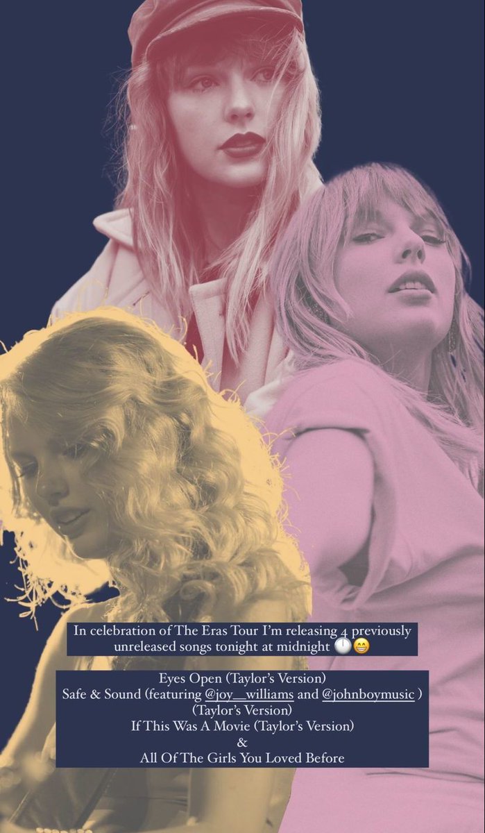 🚨🚨🚨 MEU DEUS!

Taylor irá lançar QUATRO novas músicas hoje incluindo "All Of The Girls You Loved Before"!