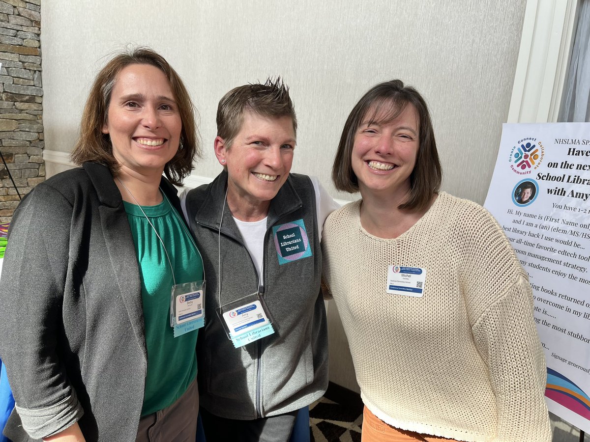 LMS_United's tweet image. The reason I’m presenting @NHSLMA! TY to Betsy and Michel! #librarians are #BetterTogether #library