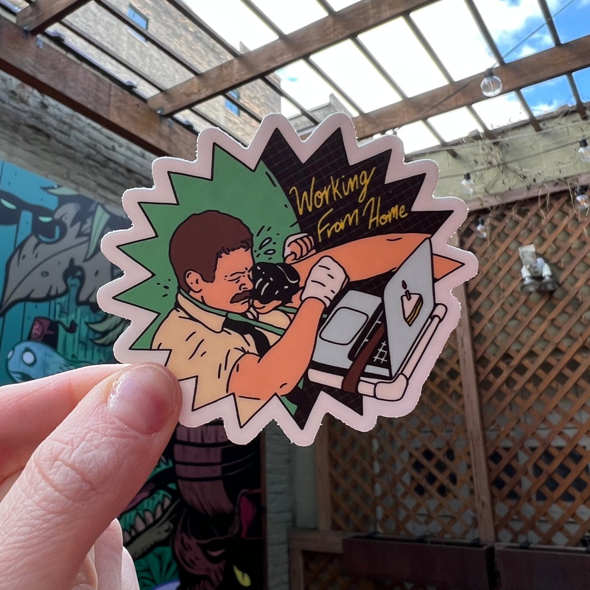 ShopMoods's tweet photo. "Working From Home" Frankie Lapenna Greenscreen Sticker

https://t.co/rUjLy6FONZ https://t.co/Q3wm3AovyS