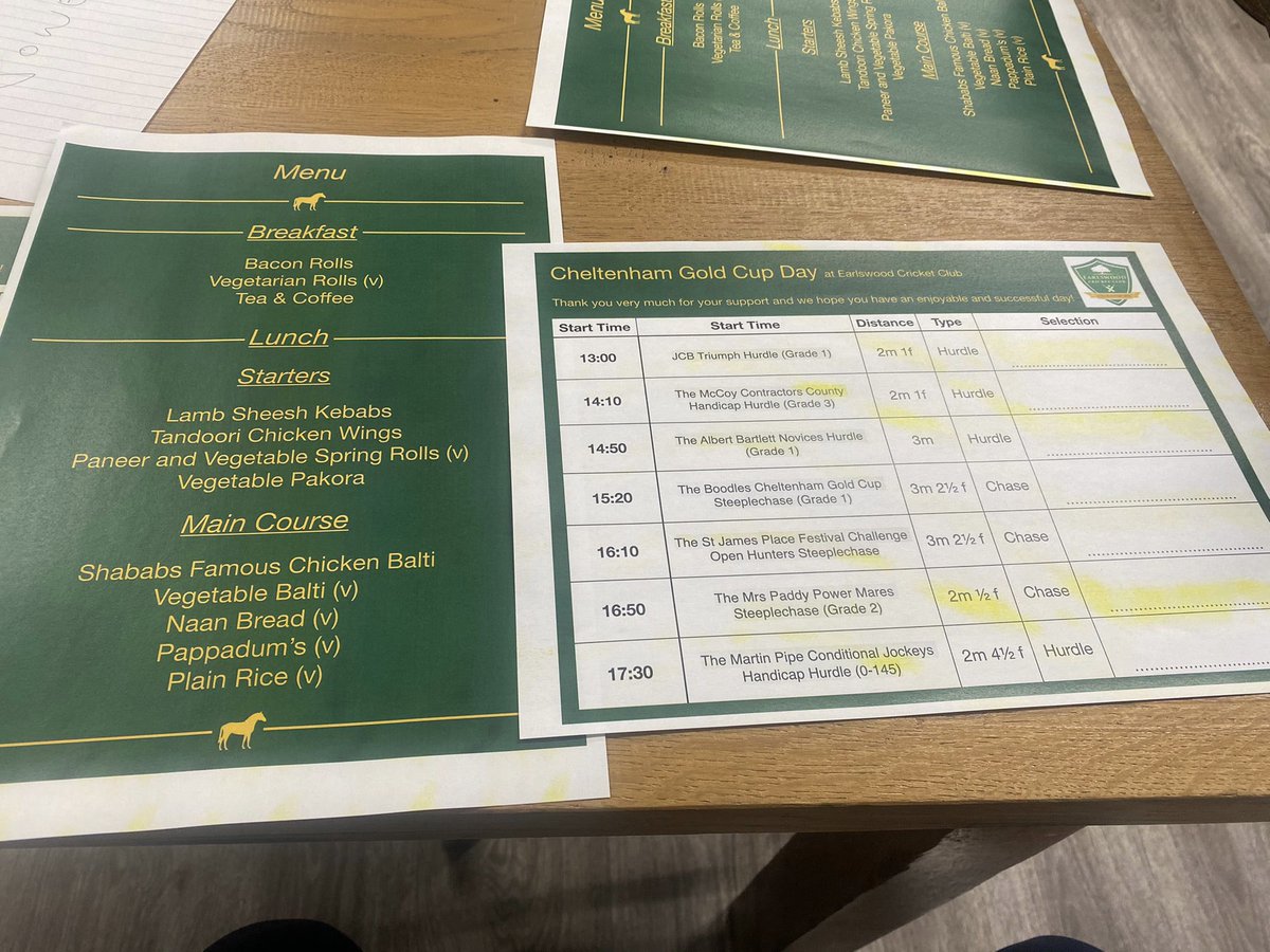 EarlswoodCC's tweet photo. All ready for Gold Cup day at Watery Lane 🏆🐎

Lunch provided by the best in Birmingham! @ShababsBalti https://t.co/6Br4amhs7r